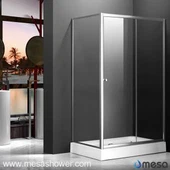 Narożna szklana kabina prysznicowa drzwi przesuwnych z ramą