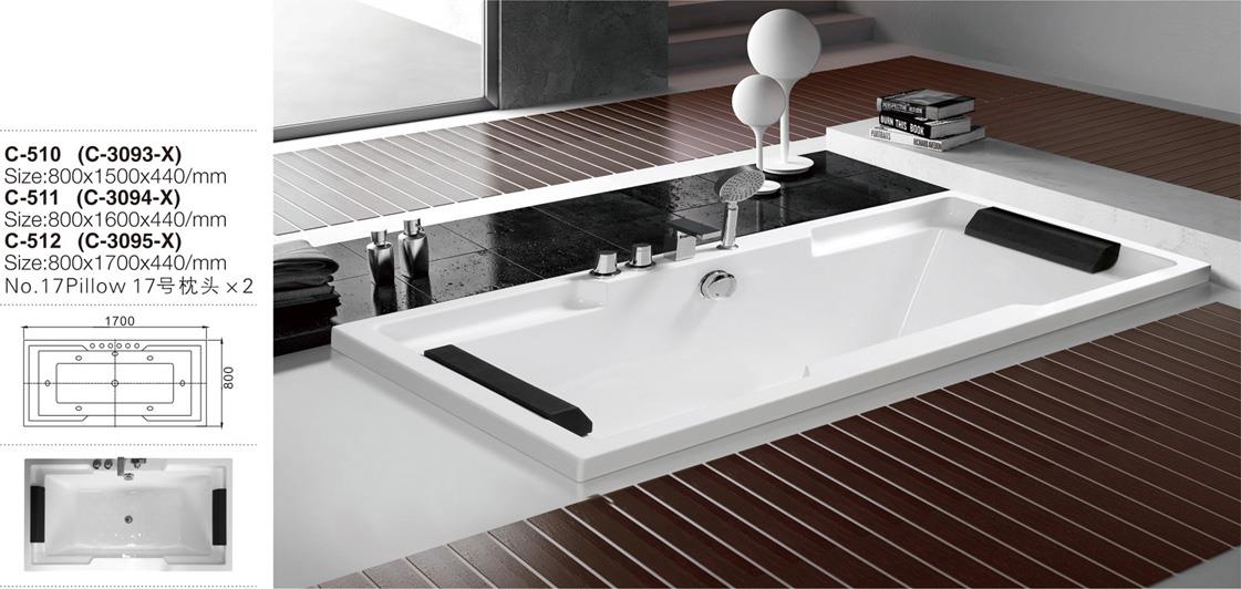 (1) MEC3093-A--White Acrylic Rectangle Drop-in Soaking Hot Tub for Two Person’s Bath.jpg