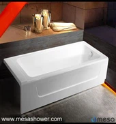 Nowo przybyły Głębokie Alcove Fartuch Solid Powierzchnia Akryl Soaking Tub