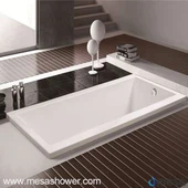 Prosty projekt Ekonomiczny biały akrylowy prostokąt Drop-in kąpieli Hot Tub