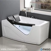 Nieregularny kształt rogu prostokątne dwa 2 osoby luksusowych wanna Whirlpool ABS szkło wanna z hydromasażem łazienka wanna na sprzedaż