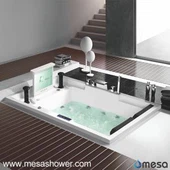 2 Dwie osoby luksusowy współczesny styl projektu Drop In akrylowe Whirlpool Jetted Masaż Łazienka Tub z TV