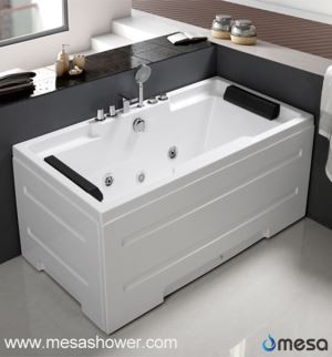 Prostokątna Akrylowa Dwukolorowa wanna do masażu Whirlpool